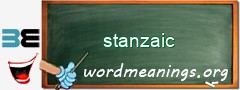 WordMeaning blackboard for stanzaic